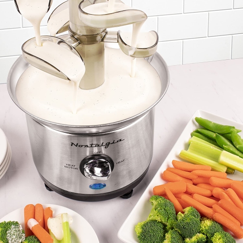 Nostalgia CFF1000 2 lb Stainless Steel Cascading Fondue Fountain
