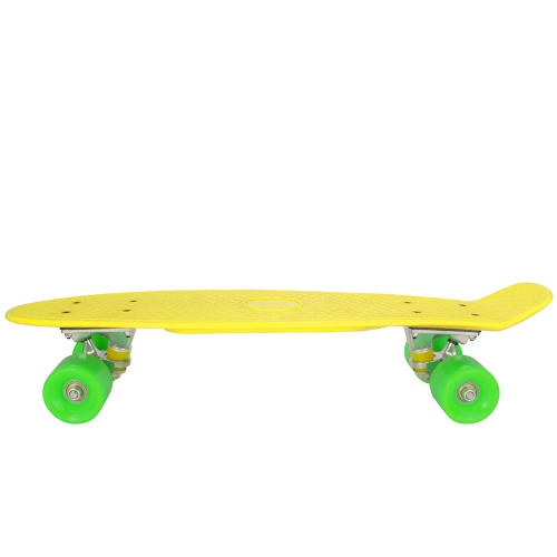 Planche à roulettes rétro en plastique de 22 po avec outil en T pour patin tout-en-un, planche à roulettes de banane de surf de rue Cruiser