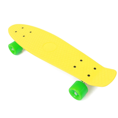 Planche à roulettes rétro en plastique de 22 po avec outil en T pour patin tout-en-un, planche à roulettes de banane de surf de rue Cruiser