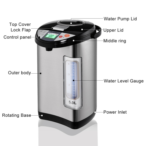 Costway 5L LCD Water Boiler & Warmer Electric Hot Pot Kettle Hot Water Dispenser