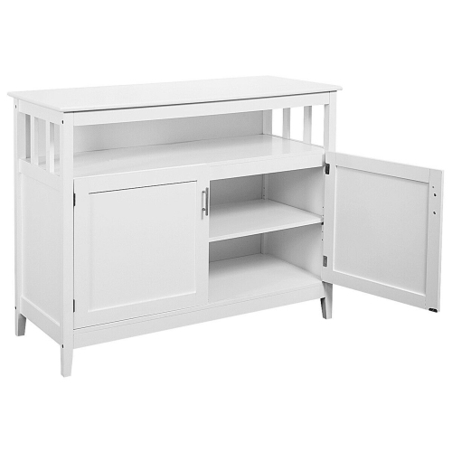 Costway Wood Kitchen Storage Cabinet Buffet Server Table Sideboard White