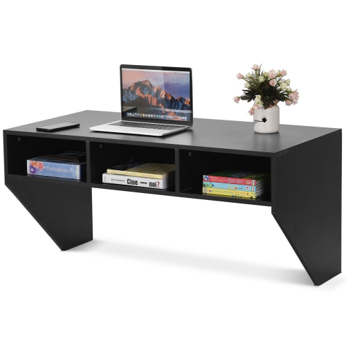 Wall Mounted Floating Computer Table Sturdy Desk Home Office