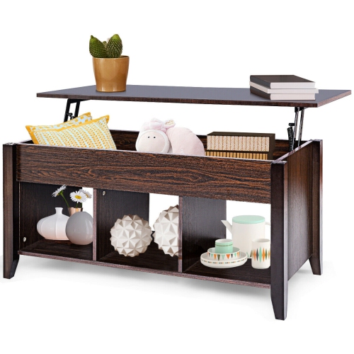 Lift Top Coffee Table W Hidden Compartment Storage Shelf Living Room Best Buy Canada