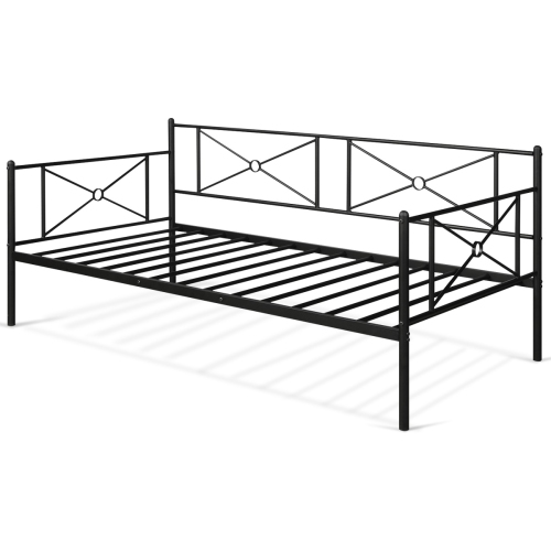 Metal Daybed Twin Bed Frame Stable Steel Slats Platform Base Bed Sofa LivingRoom