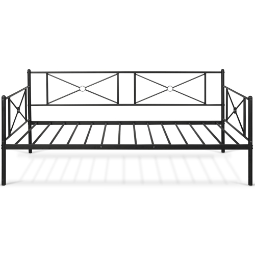 Metal Daybed Twin Bed Frame Stable Steel Slats Platform Base Bed Sofa LivingRoom