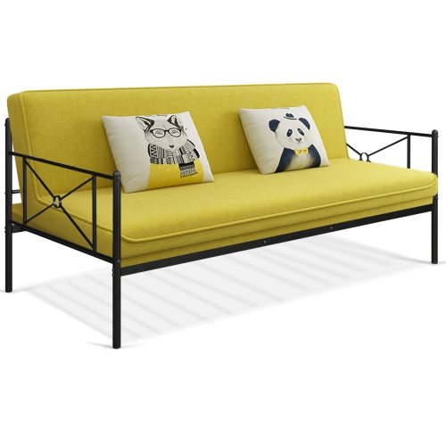 Metal Daybed Twin Bed Frame Stable Steel Slats Platform Base Bed Sofa LivingRoom