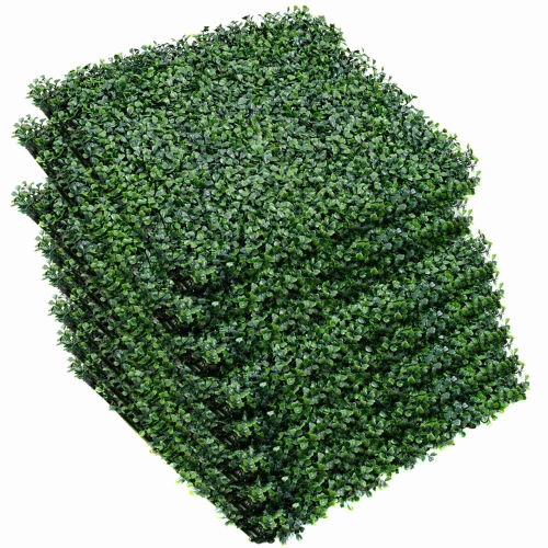 Costway 12 Artificial Hedge Plant Privacy Fence Screen Topiary Decor Wall 20'' x 20''