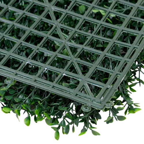 Costway 12 Artificial Hedge Plant Privacy Fence Screen Topiary Decor Wall 20'' x 20''