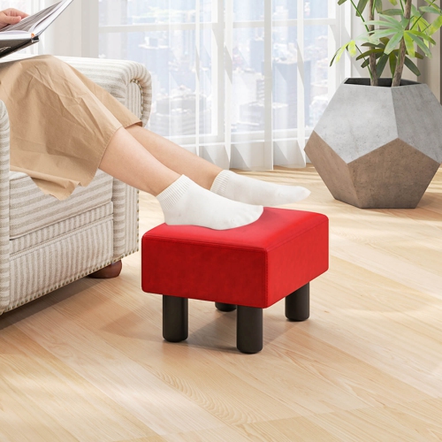 Costway Modern Foot Stool with Storage w/Hidden Storage Space PU Leather Ottoman
