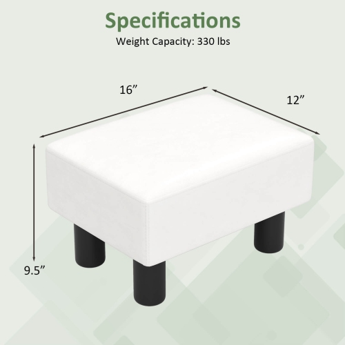Tabouret moderne Costway avec rangement et pouf en cuir PU avec espace de rangement dissimulé