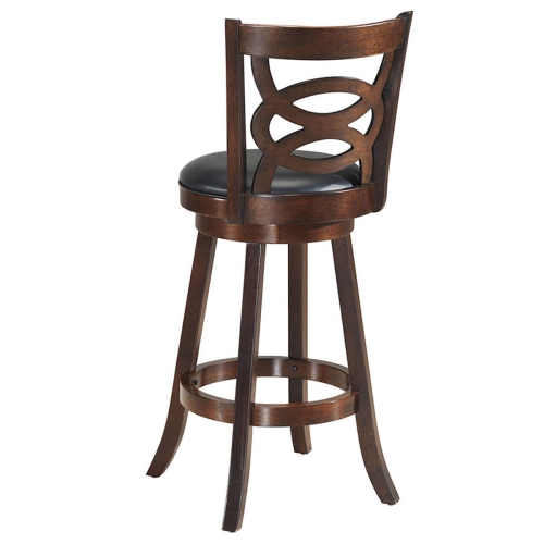 Costway Swivel Stool 29'' Bar Height Upholstered Seat Dining Chair Home Kitchen Espresso