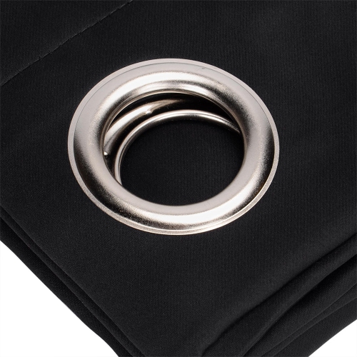 Rideaux opaques de 52 x 63 po pour chambre à coucher ou pièce de séjour assombrissement, noir, 1 panneau