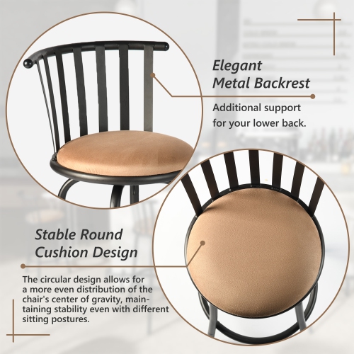 Set of 2 Velvet Dining Room Chair Metal Legs Furniture Chair