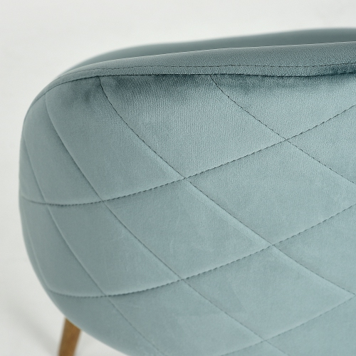 Set of 2 Velvet Dining Room Chair Metal Legs Furniture Chair