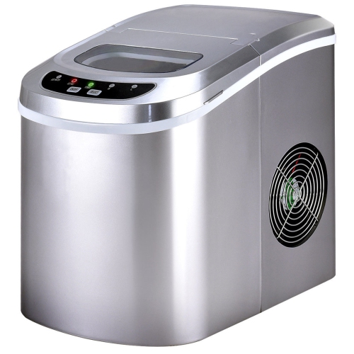Costway Portable Compact Electric Ice Maker Machine Mini Cube 26lb/Day ABS