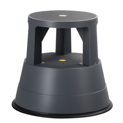 Kick Stool Rolling Step Stool w/Non-Slip Rubber Platform 330LBS Capacity Gray