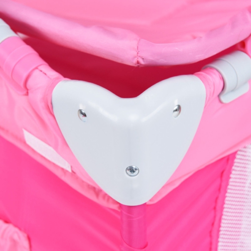 Foldable Baby Crib Playpen Travel Infant Bassinet Bed Mosquito Net Music