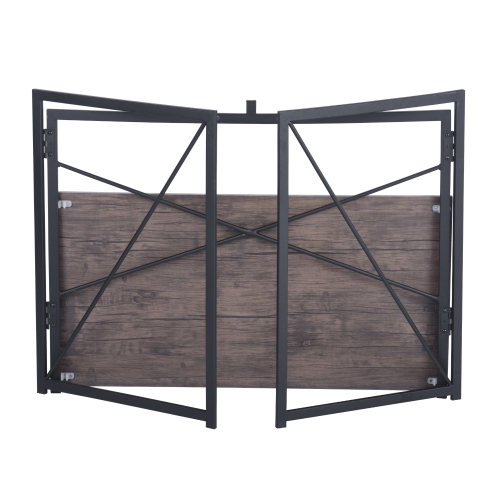 Industrial Wood&Metal Foldable Writing Desk Home Office Furniture