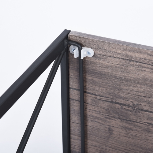 Industrial Wood&Metal Foldable Writing Desk Home Office Furniture