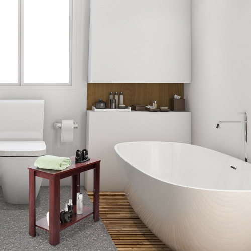 Costway Chair Side Table Coffee Sofa Wooden End Shelf Living Room Furniture Espresso