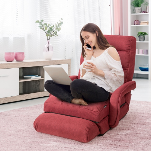 Fauteuil de sol massant Costway – 5 positions, dépliable