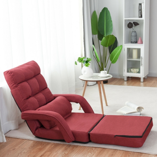 Fauteuil de sol massant Costway – 5 positions, dépliable