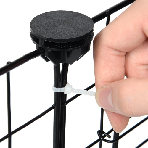 Parc pour chien à 14 panneaux, petite cage d'animaux portative d'intérieur en fil métallique Portes pour clôture pour petits animaux