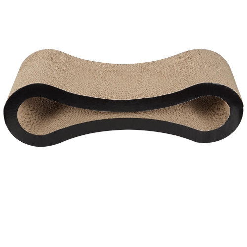 22-Inch Cat Scratcher Lounge, Corrugated Ergonomic Cardboard Lounge Scratch Post Angled, Cardboard Protector for Furniture Couch Floor - LIVINGbasics