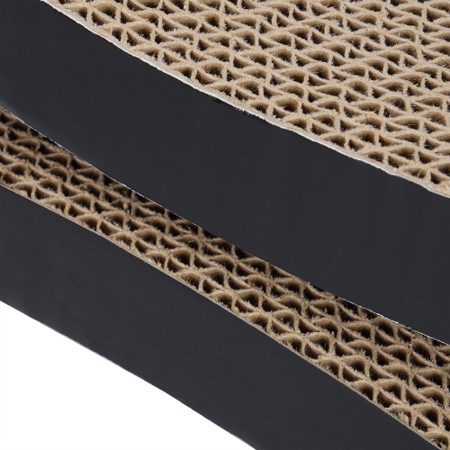 22-Inch Cat Scratcher Lounge, Corrugated Ergonomic Cardboard Lounge Scratch Post Angled, Cardboard Protector for Furniture Couch Floor - LIVINGbasics