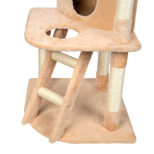 50" Cat Tree Condo House Cat Scratching Post with Toy