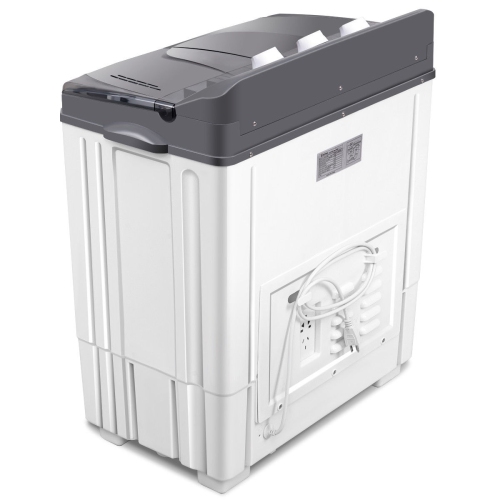 Costway Portable Mini 4.5KG Portable Mini Washing Machine - Compact Twin Tub - Gray and White