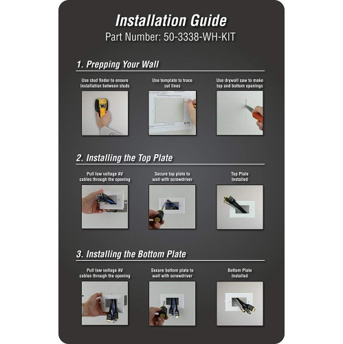 50-3338-WH-KIT DataComm Easy Mount Cable Organizer Kit