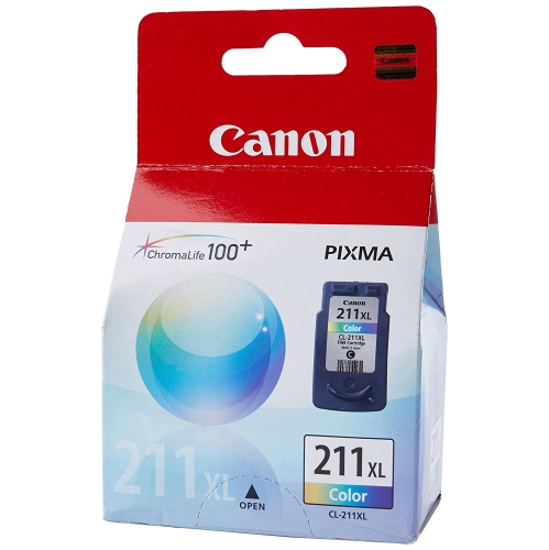 Genuine Canon CL-211XL HIGH Yield Ink Cartridge, Tri-Colour - 2975B001