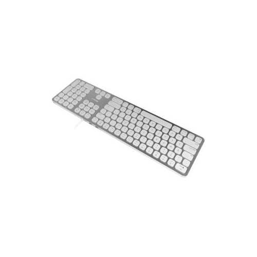 Macally Aluminum Slim USB Keyboard With 2 USB Ports For Mac