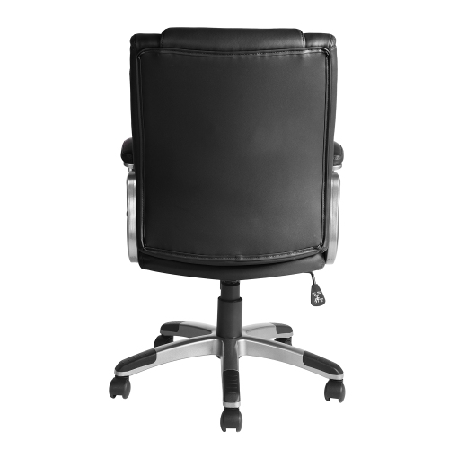 Multi-Function Faux Leather Mid-Back Managers Chair Black