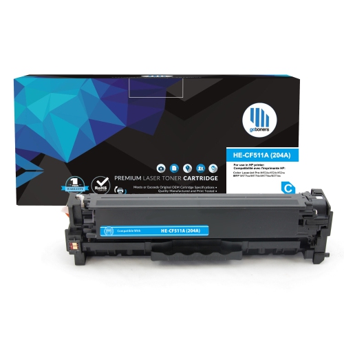 GOTONERS  HP New Compatible Cf511A (204A) Standard Yield Toner Cartridge for HP Color Laserjet M154A/m154Nw/m180Nw/m180/m180N/m181 In Cyan