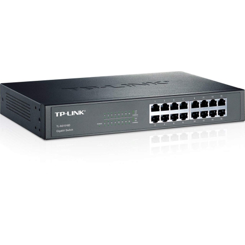 TP-Link TL-SG1016D 10/100/1000Mbps 16-Port Gigabit 13-inch Rackmountable Switch, 32Gbps Capacity