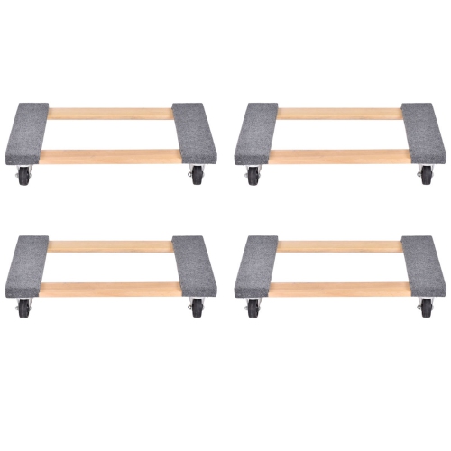 Costway 4PCS 30" x 18" Dolly Moving Carrier Mover Handle Casters 1000lb