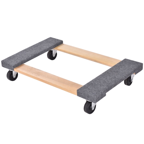 Costway 4PCS 30" x 18" Dolly Moving Carrier Mover Handle Casters 1000lb