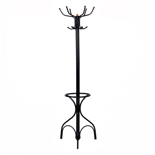 Costway Metal Coat Hat Rack Organizer Clothes Hanger Hooks Tree Stand Umbrella Holder