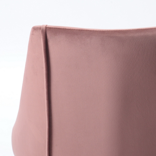 Set of 2 Velvet Dining Chairs Metal Frame Wooden Look Side Chair