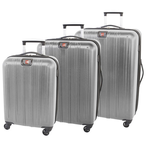 SWISSGEAR Mammoth 3-Piece Hard Side Expandable Luggage Set - Silver