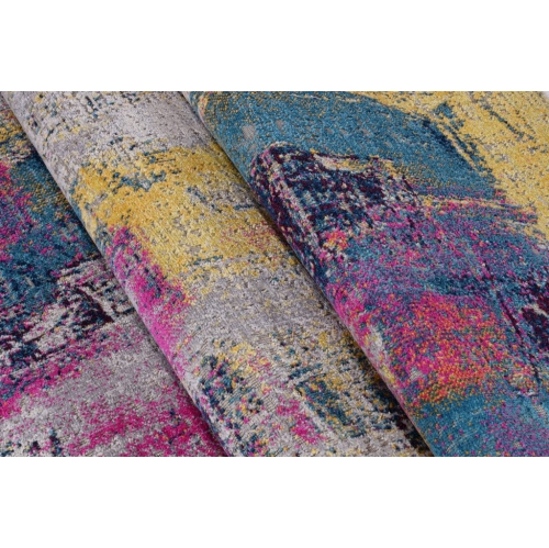 Yorkson Grey Pink Indoor/Outdoor Area Rug 2'7" x 4'11"