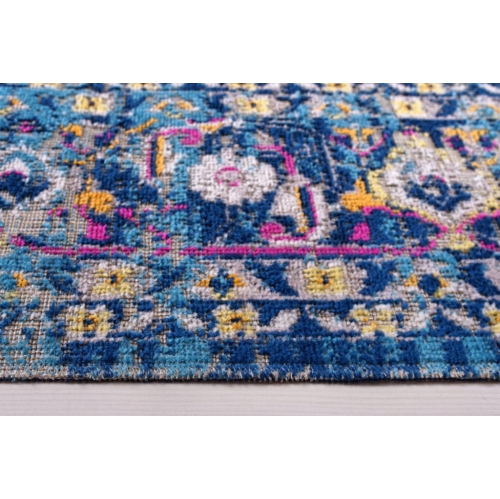 Rowen Dark Blue Traditional Indoor/Outdoor Area Rug 5'2" x 7'5"