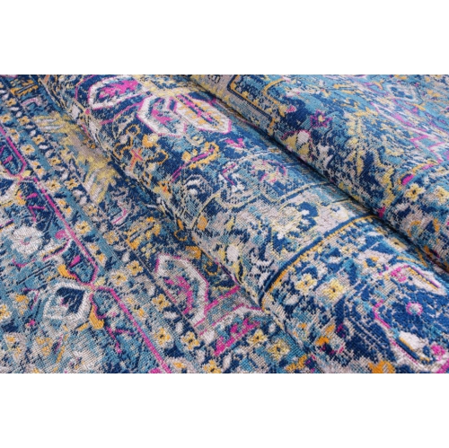 Rowen Dark Blue Traditional Indoor/Outdoor Area Rug 7'10" x 10'5"