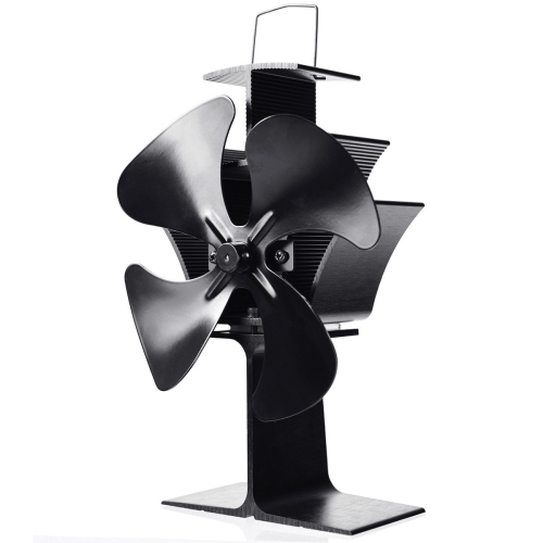 Ventilateur de poêle à 4 pales économie d'énergie avec poignée,câble USB ,Ventilateur Poele silencieux pour Brûleur à bois et cheminées