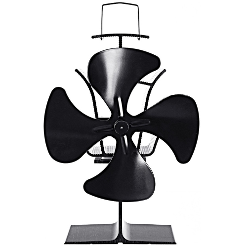 Ventilateur de poêle à 4 pales économie d'énergie avec poignée,câble USB ,Ventilateur Poele silencieux pour Brûleur à bois et cheminées