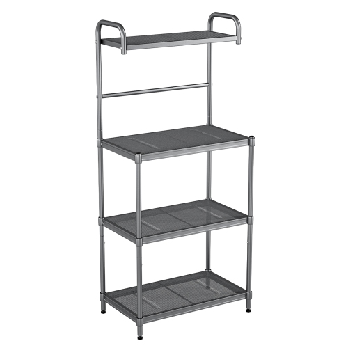 Costway 4-Tier Baker's Rack Microwave Oven Stand Shelves Kitchen Storage Rack Organizer
