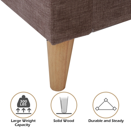 Canapé-lit en tissu moderne Couch de Costway avec lit salon rembourré