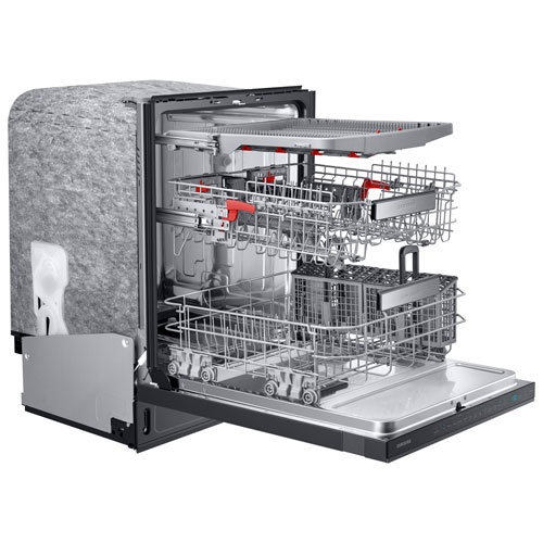 Samsung 24" 39dB Built-In Dishwasher with Stainless Steel Tub (DW80R9950UG/AA) - Black Stainless Steel